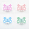 Baby Silicone Pacifier Flat Teat Newborn for Butterfly Infant Baby Nipples Flat round for Head Soother X90C