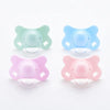 Baby Silicone Pacifier Flat Teat Newborn for Butterfly Infant Baby Nipples Flat round for Head Soother X90C